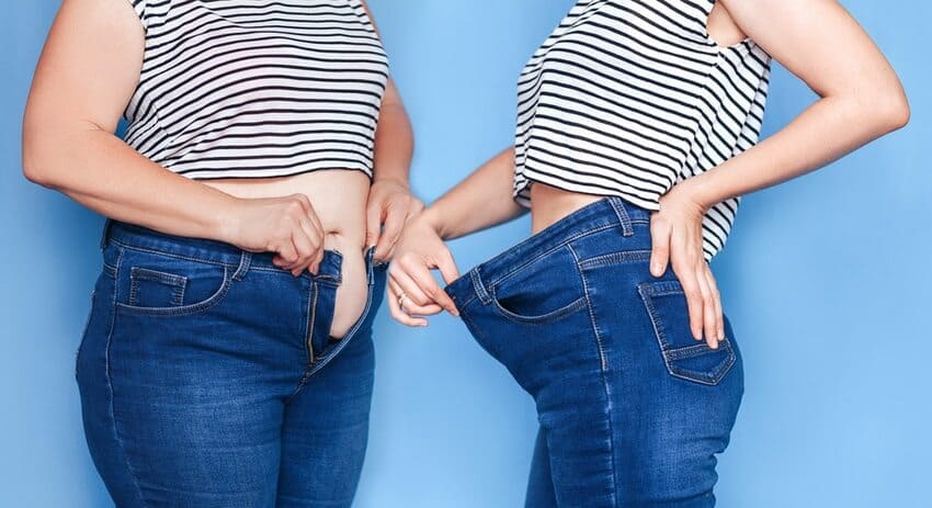 Photo avant et après d'un ballon gastrique